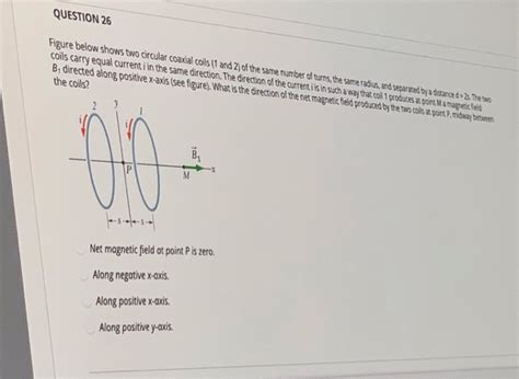 Solved QUESTION 26 Figure Below Shows Two Circular Coaxial Chegg