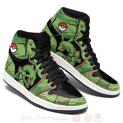 HOT Rayquaza Custom Pokemon Anime Air Jordan High Top Sneaker Express