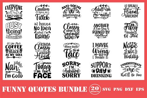 Funny Quotes Svg Bundle, Funny Quotes Svg, Funny Quote Svg, Svg Files ...