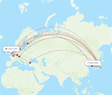 All Flight Routes From London To Tokyo Lhr To Hnd Flight Routes