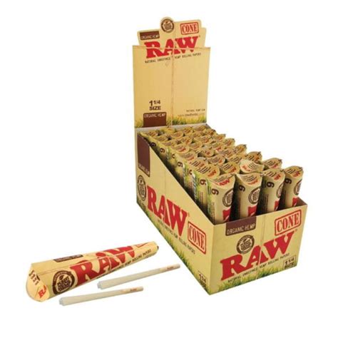 Raw Pre Rolled Cones Organic 1¼ Size 6ct American Rolling Club