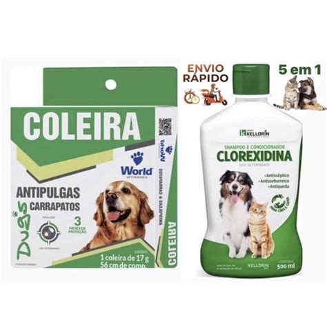 Coleira Dugs anti pulgas GRÁTIS Shampoo e condicionador