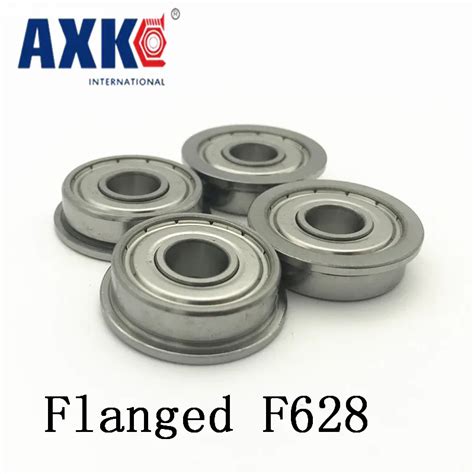 Axk F628zz Flange Bearing 8x24x8 Mm Abec 1 10 Pcs Flanged F628 Z Zz