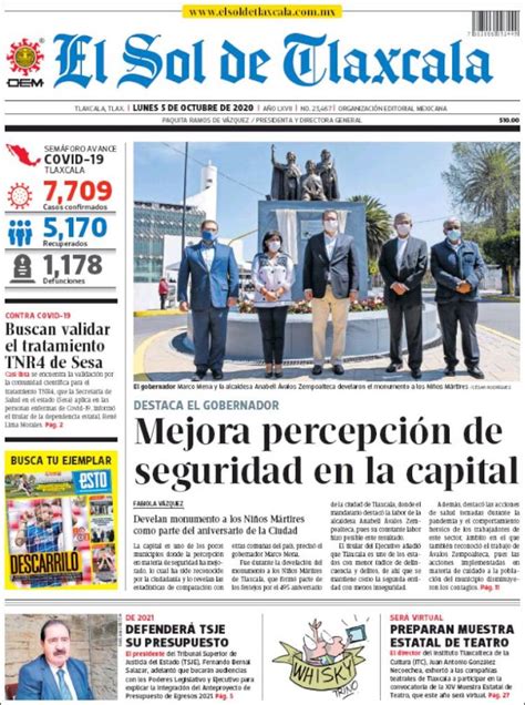 Periódico El Sol De Tlaxcala México Periódicos De México Toda La