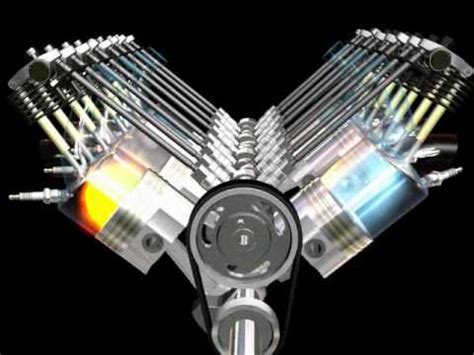 V Type Engine Animation - v-twin engine-animation - Members gallery - Mechanical ... - • a ...