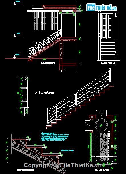 Top 50 Bản Vẽ Chi Tiết Cầu Thang đẹp Nhất