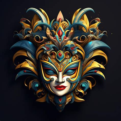 Premium Ai Image Illustration Of Carnival Brazil Mask Illustration