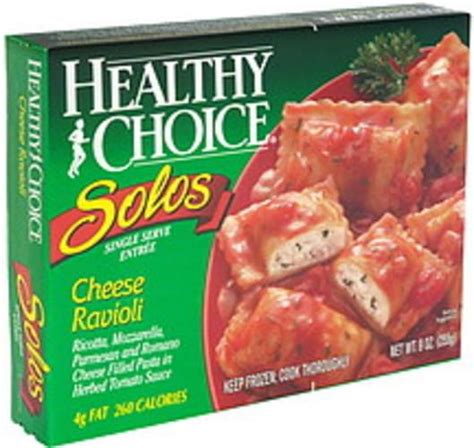 Healthy Choice Cheese Ravioli 9 Oz Nutrition Information Innit