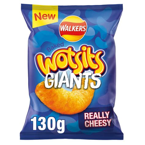 Walkers Wotsits Giants Cheese Crisps 130g | British Online