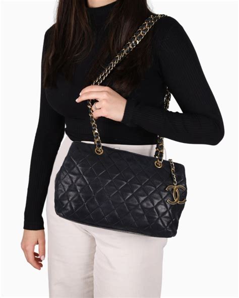 Bolsa Chanel Original Quilted Vintage Azul Feminina