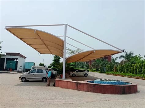 PVC White Car Parking Awning At In New Delhi ID 16342937891