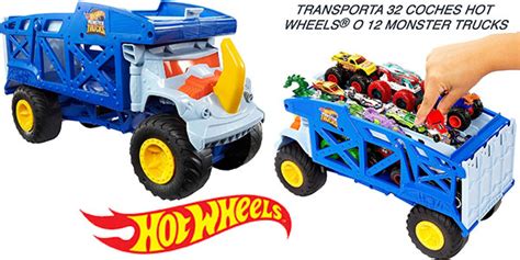 Chollo Camión de transporte Monster Truck Rhino Rig de Hot Wheels por sólo