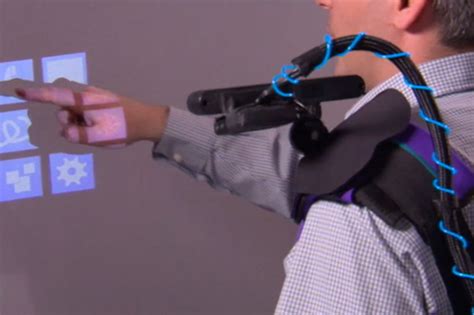 Microsoft Creates Fully Interactive Wearable Multitouch Projector The