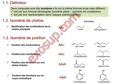 Cours Chimie Organique Isom Rie Cours Et Tds