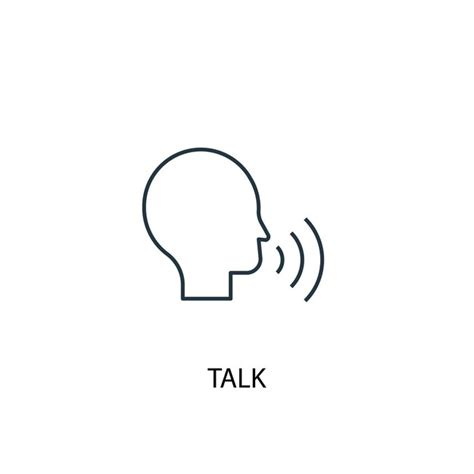 Premium Vector Talk Concept Line Icon Simple Element Illustration