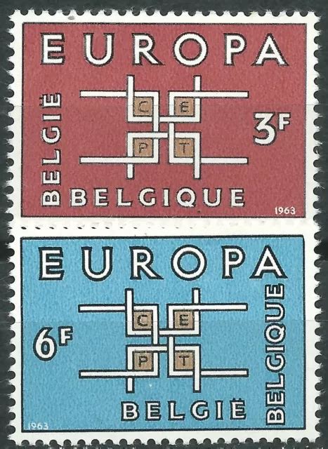 BELGICA EUROPA CEPT 1963 Sin Fijasellos MNH EUR 1 00 PicClick FR