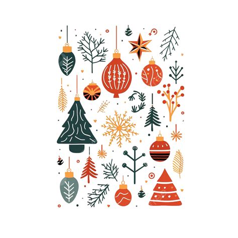 Christmas Cards Design, Holiday Season Greeting Card, Joyful Illustration With Christmas Items ...