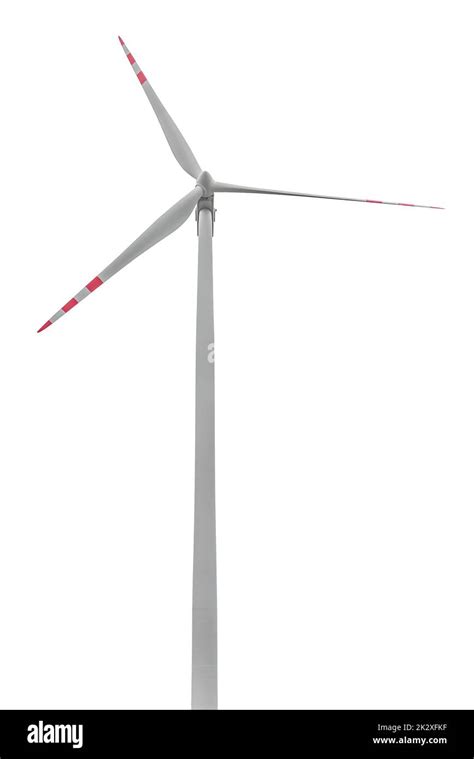 Wind Turbine On White Background Stock Photo Alamy