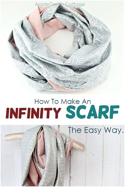 How To Make An Infinity Scarf Applegreen Cottage Diy Infinity Scarf Scarf Sewing Pattern