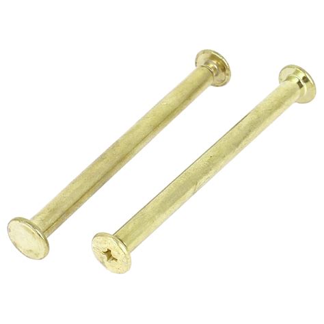 Buy Scrapbook Leather 5x60mm Brass Plated Binding Screw Post 10pcs From