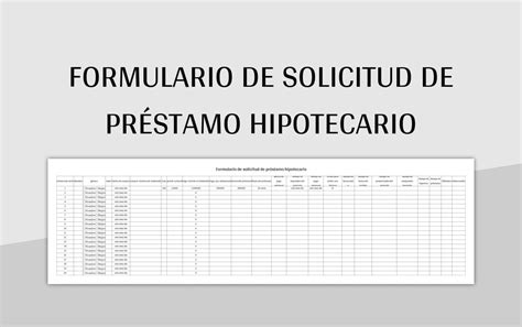 Plantilla de Formato Excel Formulario De Solicitud De Préstamo De