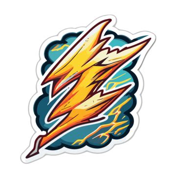 Custom Lightning Bolt Vinyl Stickers Vector Clipart Sticker Design