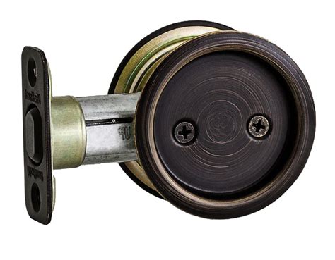 Kwikset Round Pocket Door Lock Passage Venetian Bronze 334 11p Rdt