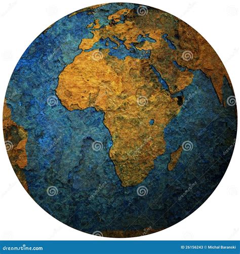 Africa Territory On Globe Map Stock Illustration Illustration Of