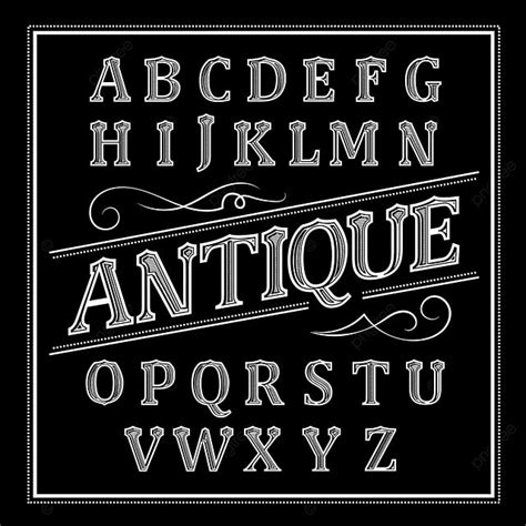 Alfabeto Antiguo Letras Vintage Conjunto Vector Occidental Descarga