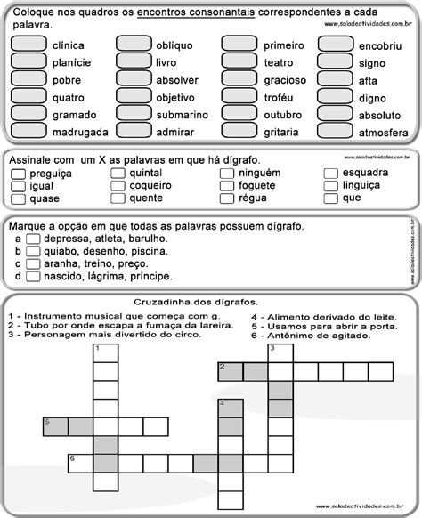 Atividades Sobre Digrafos Ano