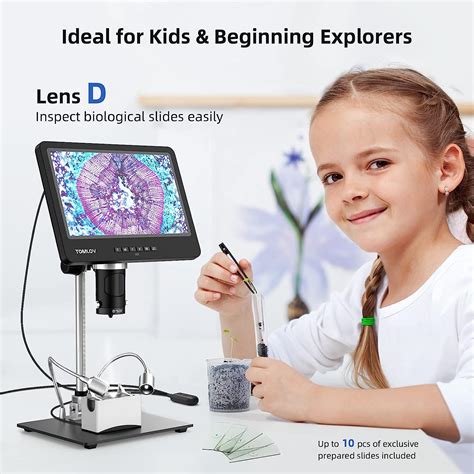 Tomlov Dm Triple Lens Digital Microscopehdmi Lcd Microscope With