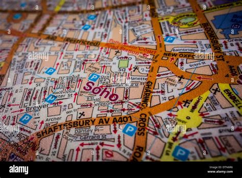 Map london soho hi-res stock photography and images - Alamy