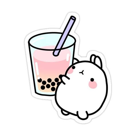 Bubble Tea Sticker By Miriart In 2021 Cute Stickers Kawaii Stickers Molang Stickers