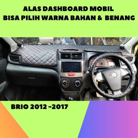 Alas Dashboard Mobil Brio Kulit Premium Motif Wajik