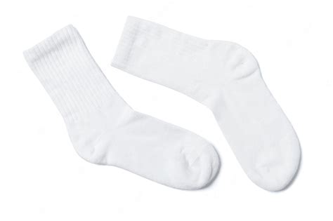 premium photo white cotton socks  design  white background