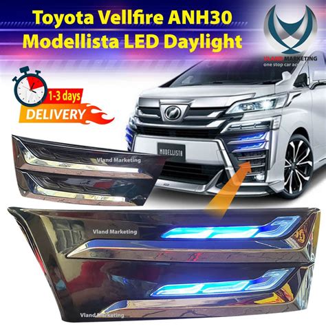 Toyota Vellfire Anh Aero Modellista Front Led Daylight