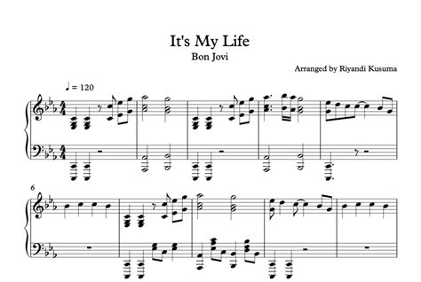 Bon Jovi It S My Life Sheet Music