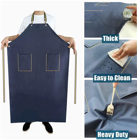 Rubber Aprons Waterproof With Pockets For Dishwashing