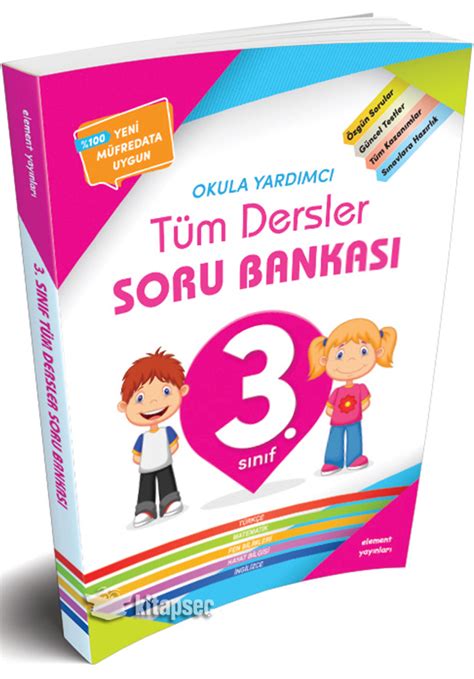 3 Sınıf Tüm Dersler Soru Bankası Element Yayınları 9786059657853