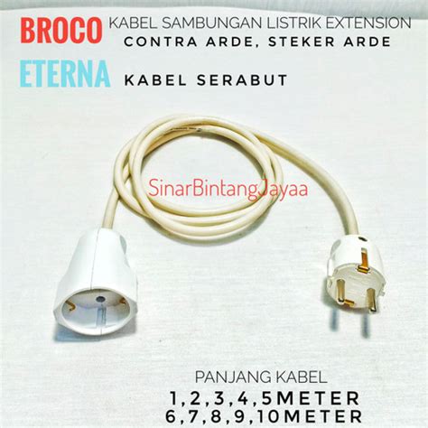 Jual Broco Kabel Sambungan Listrik Extension Eterna M Meter Contra