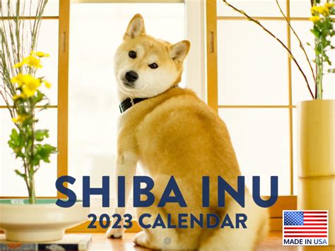 Shiba Inu Calendar Monthly Wall Hanging Calendars Cute Funny Puppy