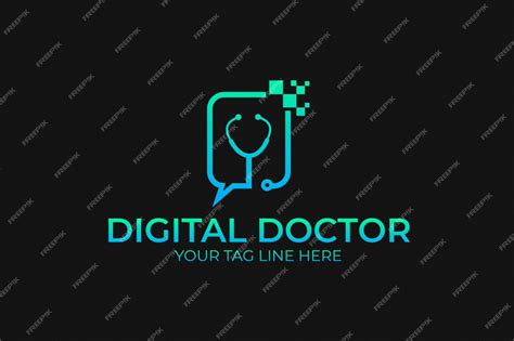 Premium Vector Digital Medical Logo Design With Online Doctor Office