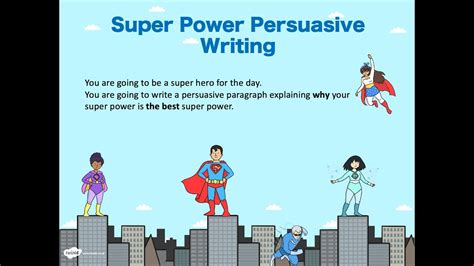 Superhero Persuasive Writing Youtube