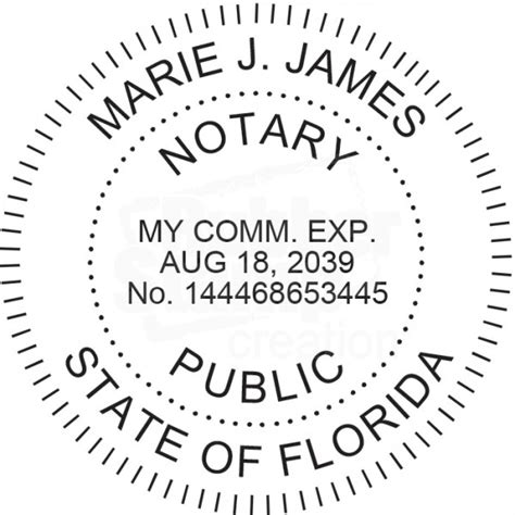 Notary Stamp For Florida State Round