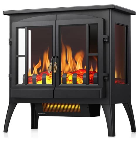 NeosKon Electric Fireplace Heater, Freestanding Fireplace Heater with ...