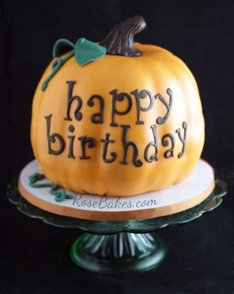 Happy Birthday Pumpkin Cake - Rose Bakes