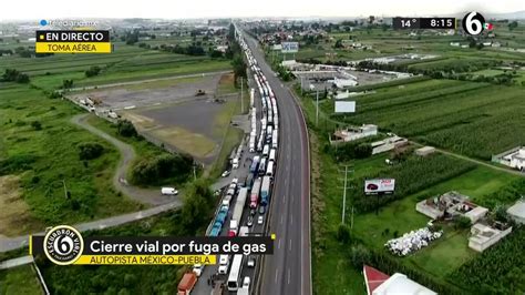 Fuga de gas LP provoca cierre vial en autopista México Puebla