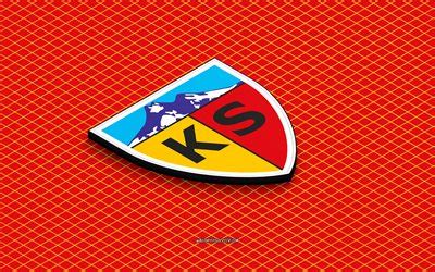 Scarica 4k Logo Isometrico Kayserispor Arte 3d Squadra Di Calcio