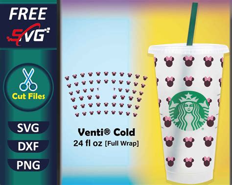 Minnie Mouse Starbucks Cup Full Wrap Svg Free Free Svg Files