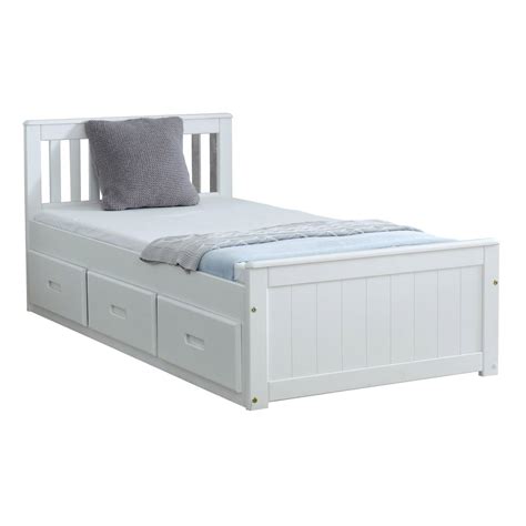 Mission Storage Bed In White Storage Bed Single Beds With Storage